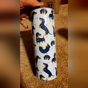 Dashund puppy's 20oz skinny tumbler